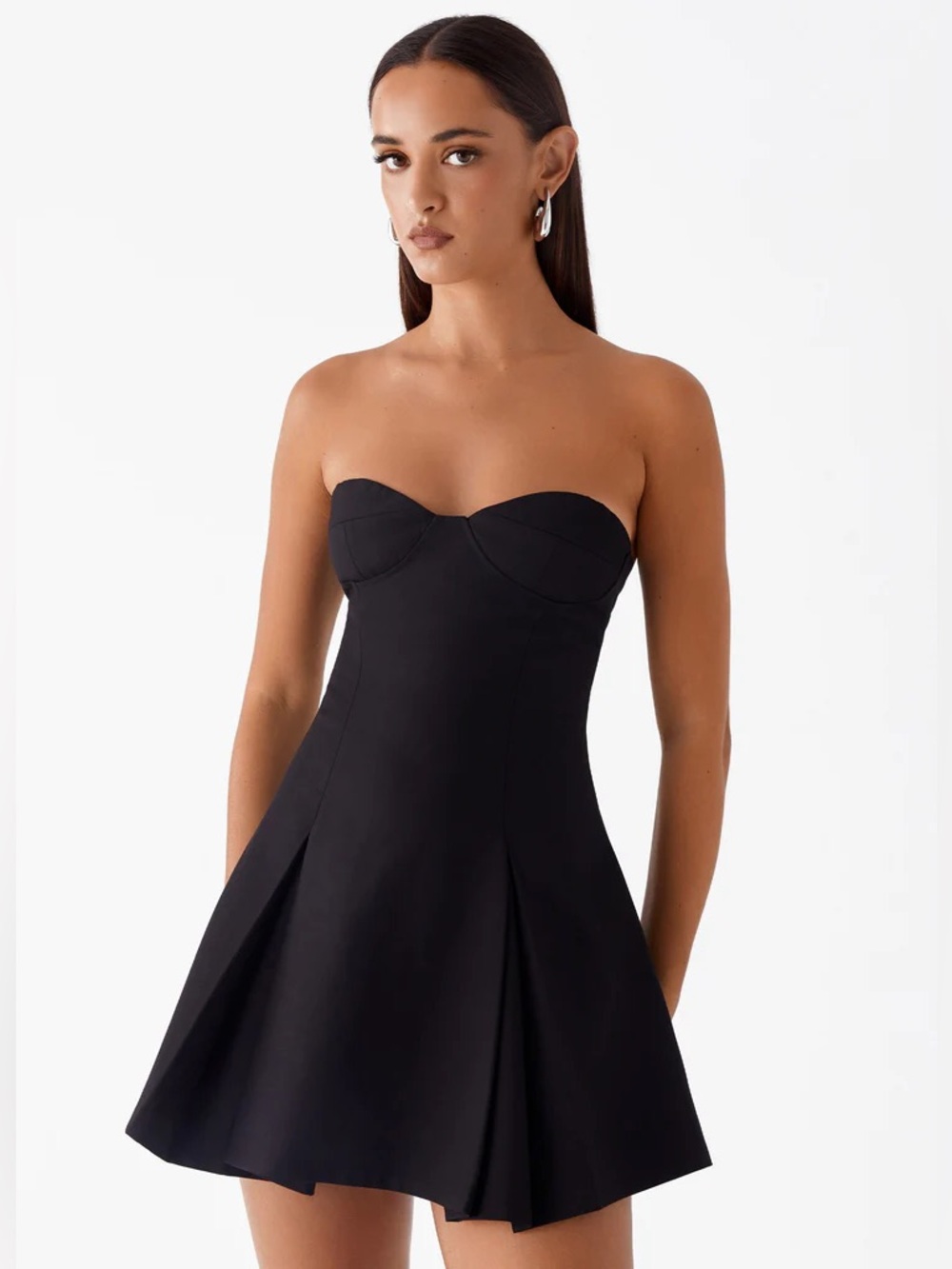 Peppermayo Victoria Strapless Mini Dress in Black - Size 4 - Picture 2 of 14